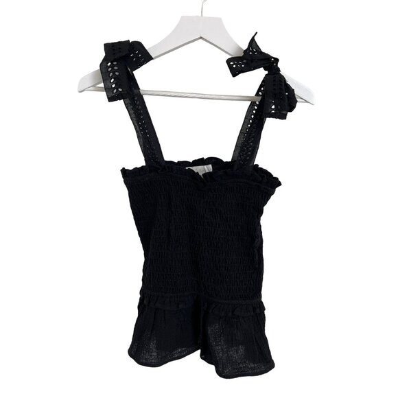 Anthropologie Stephanie Adjustable Tie Strap Eyelet Tank - Picture 2 of 8